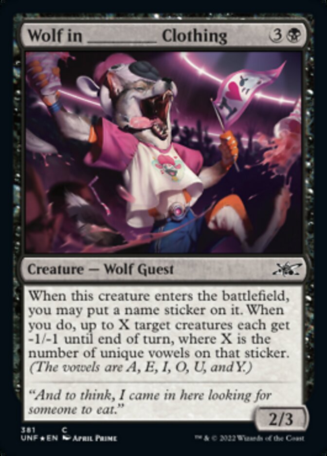 Wolf in _____ Clothing (Galaxy Foil) [Unfinity] | Game Master's Emporium (The New GME)