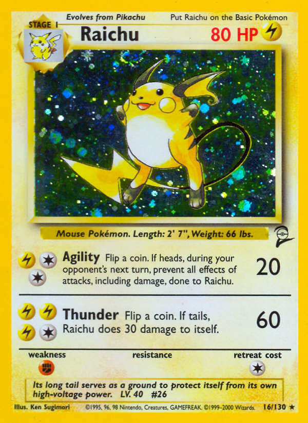 Raichu (16/130) [Base Set 2] | Game Master's Emporium (The New GME)