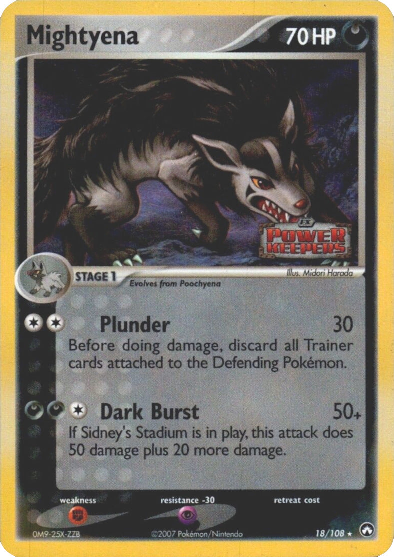 Mightyena (18/108) (Stamped) [EX: Power Keepers] | Game Master's Emporium (The New GME)