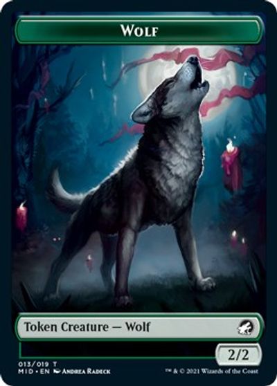 Rhino // Wolf Double-Sided Token [Innistrad: Midnight Hunt Commander Tokens] | Game Master's Emporium (The New GME)