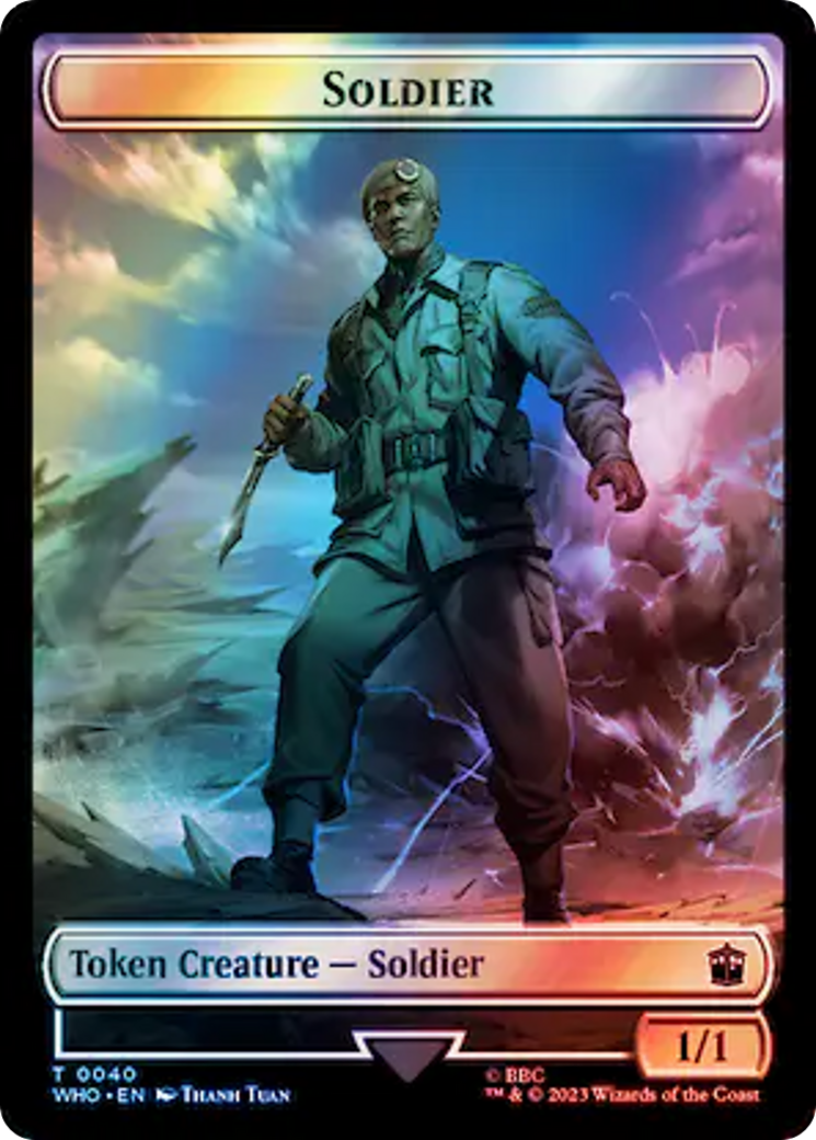 Soldier // Mutant Double-Sided Token (Surge Foil) [Doctor Who Tokens] | Game Master's Emporium (The New GME)