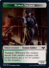 Human (001) // Human Soldier Double-Sided Token [Innistrad: Crimson Vow Tokens] | Game Master's Emporium (The New GME)
