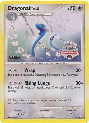 Dragonair (52/146) (State Province Territory Championship Staff) [Diamond & Pearl: Legends Awakened] | Game Master's Emporium (The New GME)