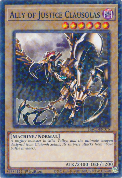 Ally of Justice Clausolas (Duel Terminal) [HAC1-EN076] Common | Game Master's Emporium (The New GME)