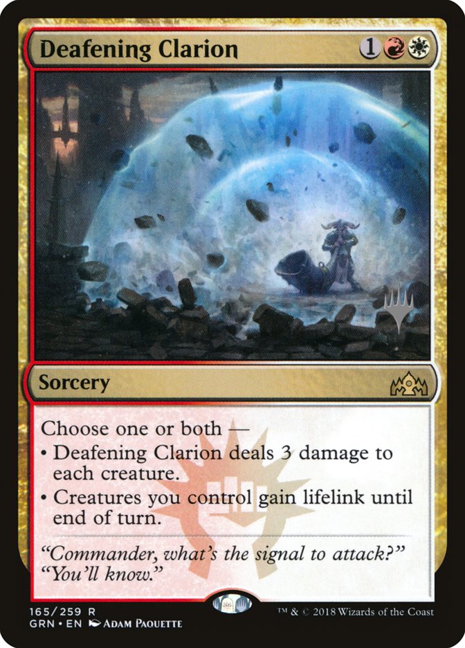 Deafening Clarion (Promo Pack) [Guilds of Ravnica Promos] | Game Master's Emporium (The New GME)