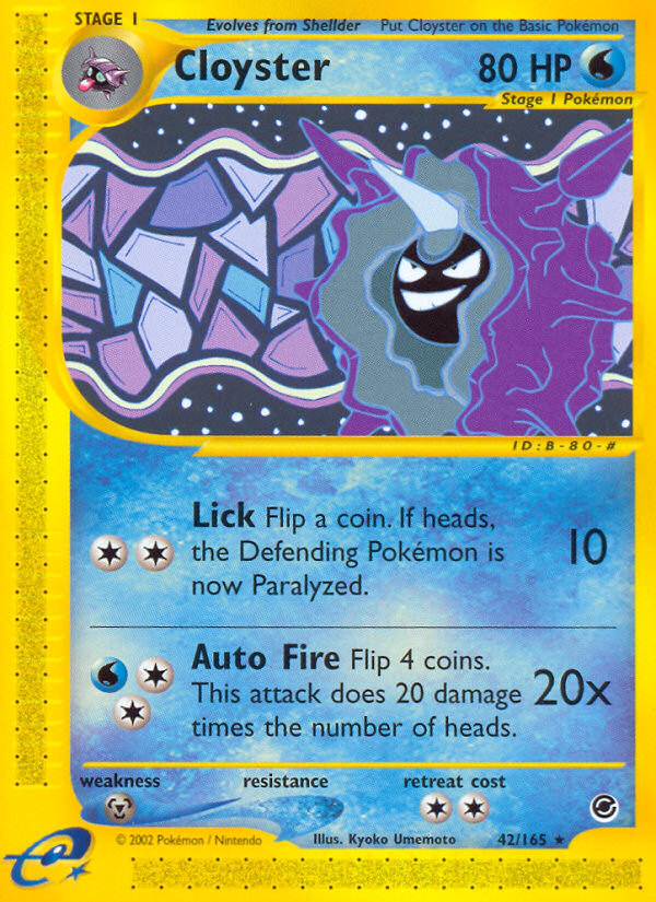 Cloyster (42/165) [Expedition: Base Set] | Game Master's Emporium (The New GME)