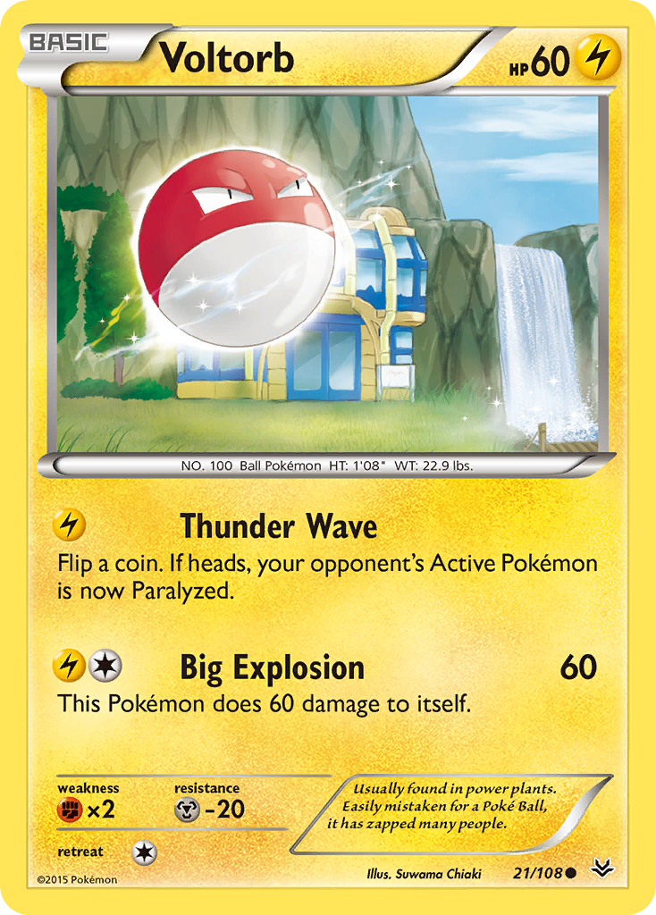 Voltorb (21/108) [XY: Roaring Skies] | Game Master's Emporium (The New GME)