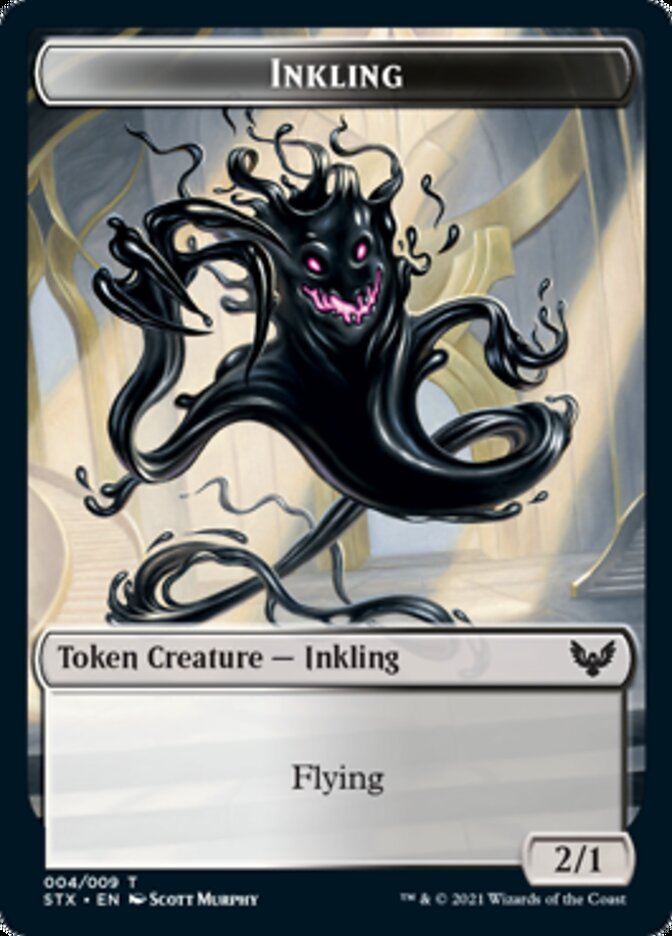 Inkling // Treasure Double-Sided Token [Strixhaven: School of Mages Tokens] | Game Master's Emporium (The New GME)