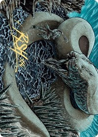 Koma, Cosmos Serpent 2 Art Card (Gold-Stamped Signature) [Kaldheim Art Series] | Game Master's Emporium (The New GME)