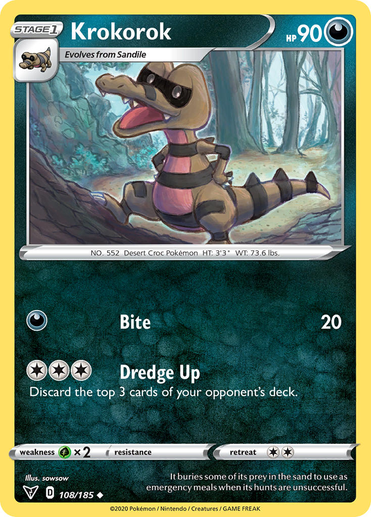 Krokorok (108/185) [Sword & Shield: Vivid Voltage] | Game Master's Emporium (The New GME)