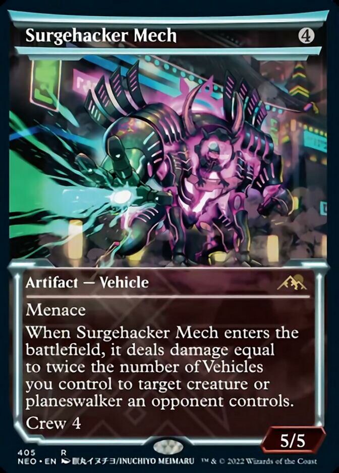Surgehacker Mech (Showcase Soft Glow) [Kamigawa: Neon Dynasty] | Game Master's Emporium (The New GME)