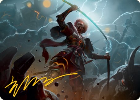Raiyuu, Storm's Edge Art Card (Gold-Stamped Signature) [Kamigawa: Neon Dynasty Art Series] | Game Master's Emporium (The New GME)