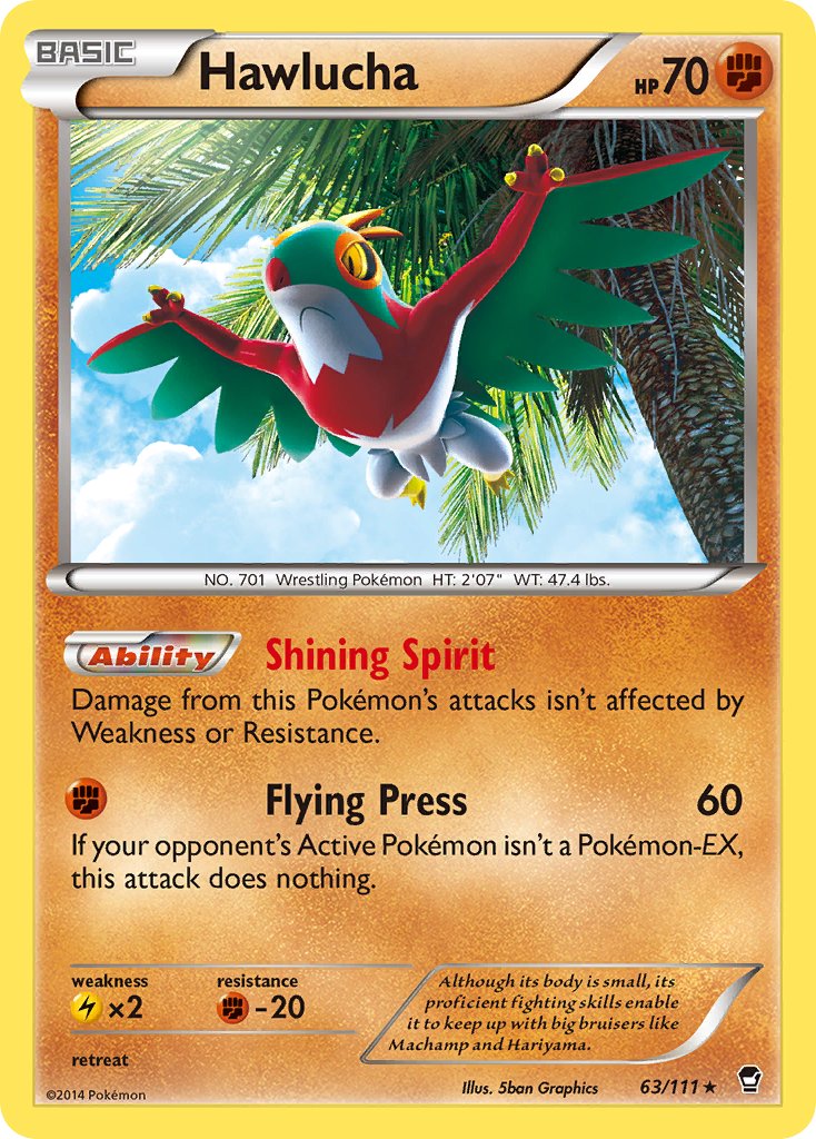 Hawlucha (63/111) (Cosmos Holo) (Blister Exclusive) [XY: Furious Fists] | Game Master's Emporium (The New GME)