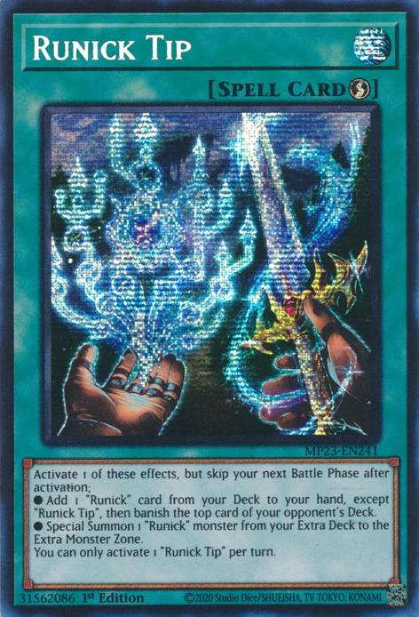 Runick Tip [MP23-EN241] Prismatic Secret Rare | Game Master's Emporium (The New GME)