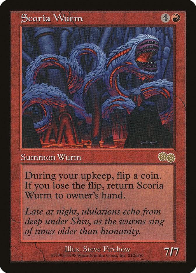 Scoria Wurm [Urza's Saga] | Game Master's Emporium (The New GME)