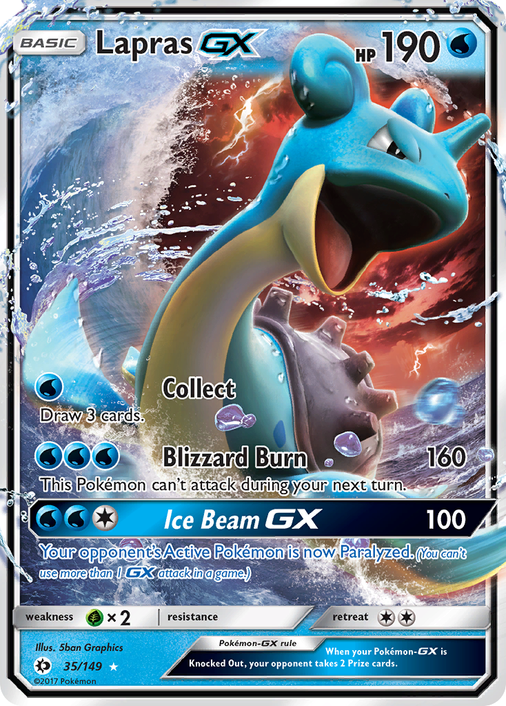 Lapras GX (35/149) [Sun & Moon: Base Set] | Game Master's Emporium (The New GME)