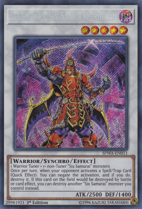 Legendary Six Samurai - Shi En [SPWA-EN011] Secret Rare | Game Master's Emporium (The New GME)