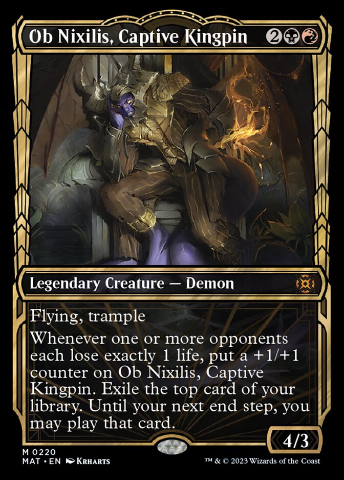 Ob Nixilis, Captive Kingpin (Showcase Halo Foil) [March of the Machine: The Aftermath] | Game Master's Emporium (The New GME)