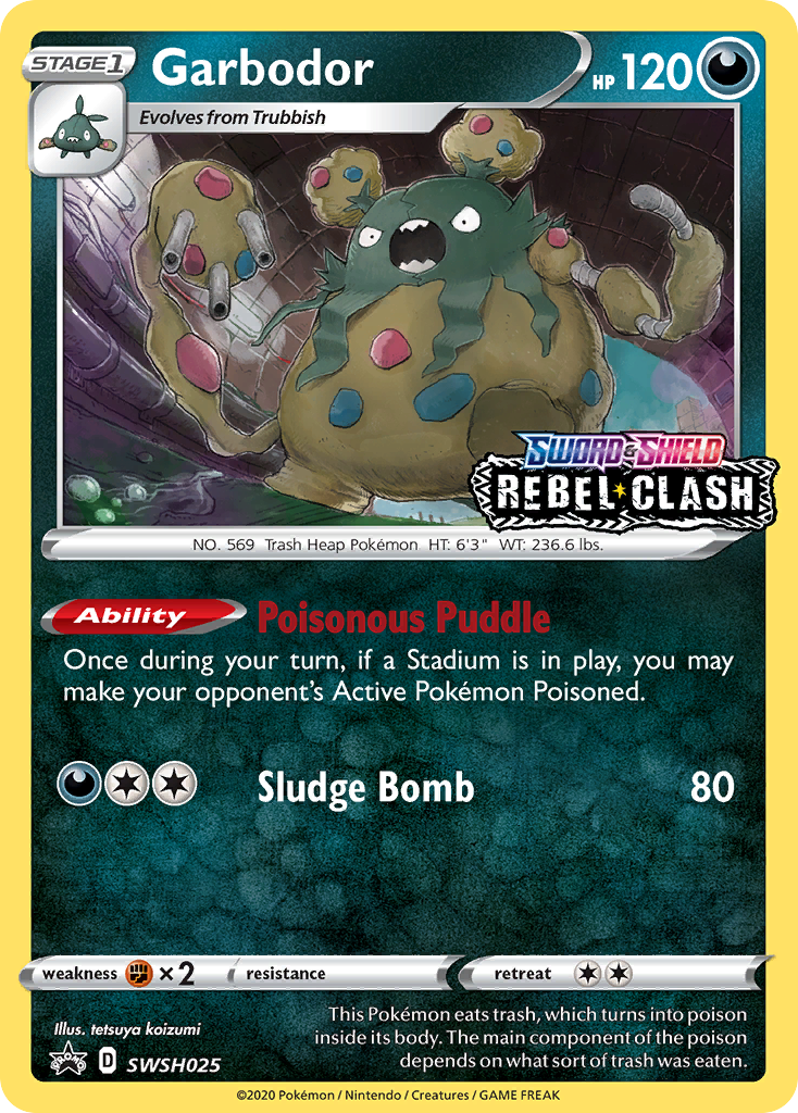 Garbodor (SWSH025) (Prerelease Promo) [Sword & Shield: Black Star Promos] | Game Master's Emporium (The New GME)