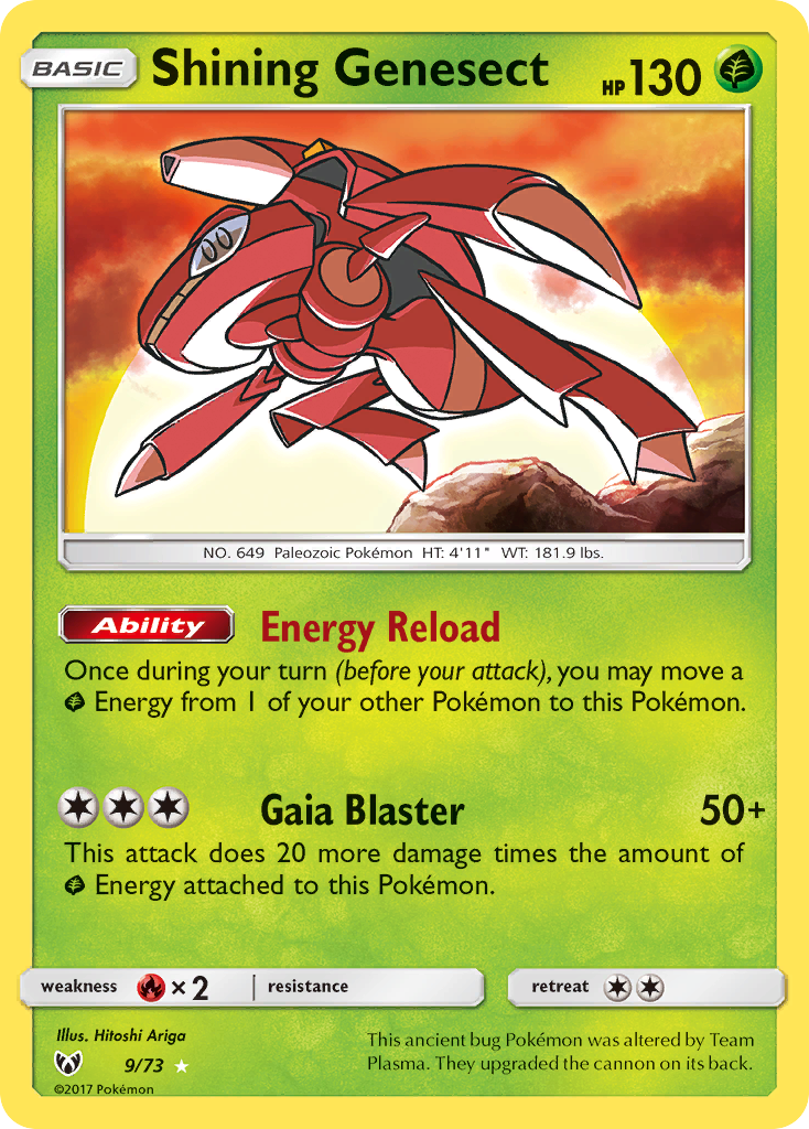 Shining Genesect (9/73) [Sun & Moon: Shining Legends] | Game Master's Emporium (The New GME)