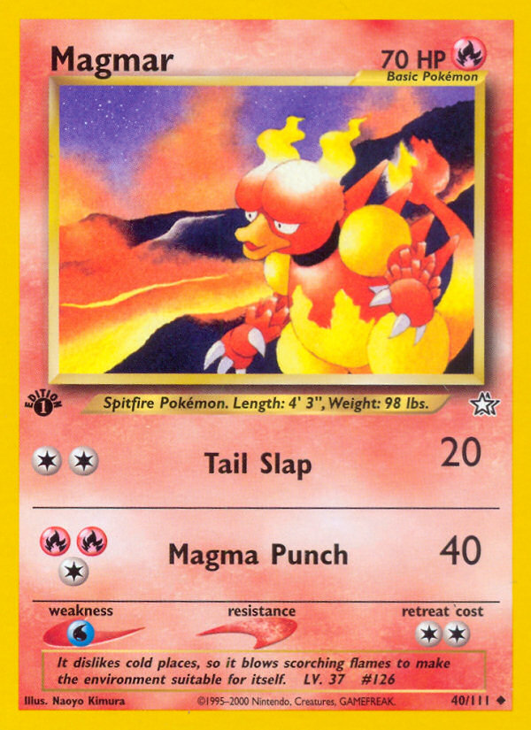 Magmar (40/111) [Neo Genesis 1st Edition] | Game Master's Emporium (The New GME)