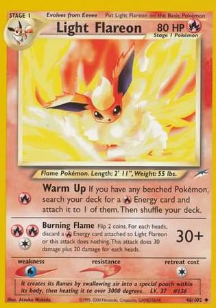 Light Flareon (46/105) [Neo Destiny Unlimited] | Game Master's Emporium (The New GME)
