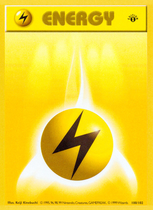 Lightning Energy (100/102) (Shadowless) [Base Set 1st Edition] | Game Master's Emporium (The New GME)