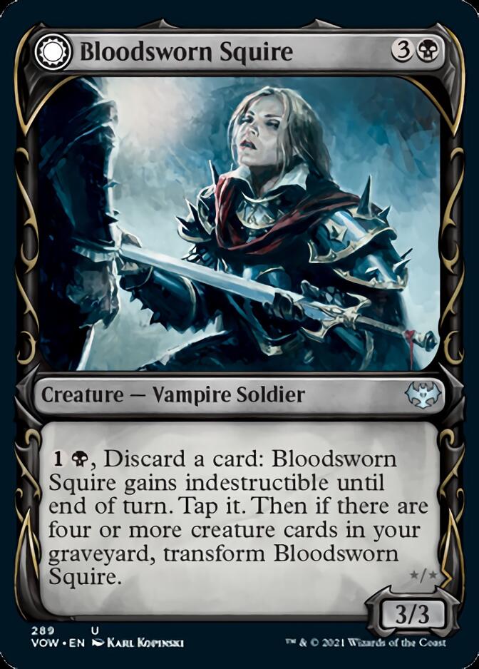 Bloodsworn Squire // Bloodsworn Knight (Showcase Fang Frame) [Innistrad: Crimson Vow] | Game Master's Emporium (The New GME)