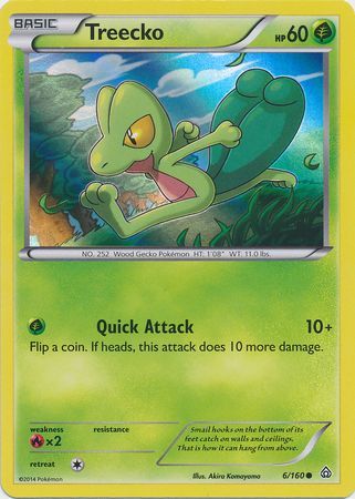 Treecko (6/160) (Sheen Holo) [XY: Primal Clash] | Game Master's Emporium (The New GME)