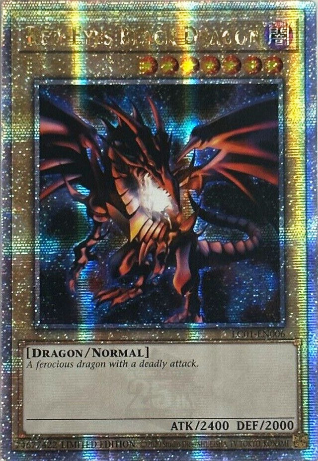 Red-Eyes Black Dragon (25th Anniversary) [LC01-EN006] Quarter Century Secret Rare | Game Master's Emporium (The New GME)