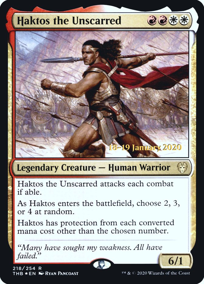 Haktos the Unscarred [Theros Beyond Death Prerelease Promos] | Game Master's Emporium (The New GME)