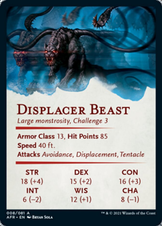 Displacer Beast Art Card [Dungeons & Dragons: Adventures in the Forgotten Realms Art Series] | Game Master's Emporium (The New GME)