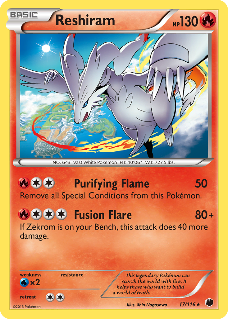 Reshiram (17/116) [Black & White: Plasma Freeze] | Game Master's Emporium (The New GME)