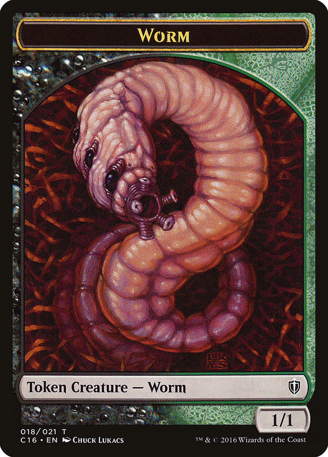 Zombie // Worm Double-Sided Token [Commander 2016 Tokens] | Game Master's Emporium (The New GME)