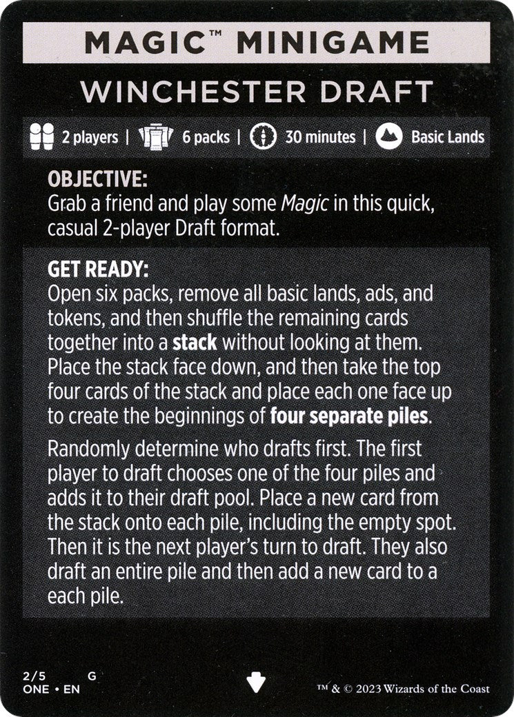 Winchester Draft (Magic Minigame) [Phyrexia: All Will Be One Minigame] | Game Master's Emporium (The New GME)