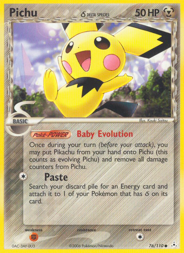 Pichu (76/110) (Delta Species) [EX: Holon Phantoms] | Game Master's Emporium (The New GME)