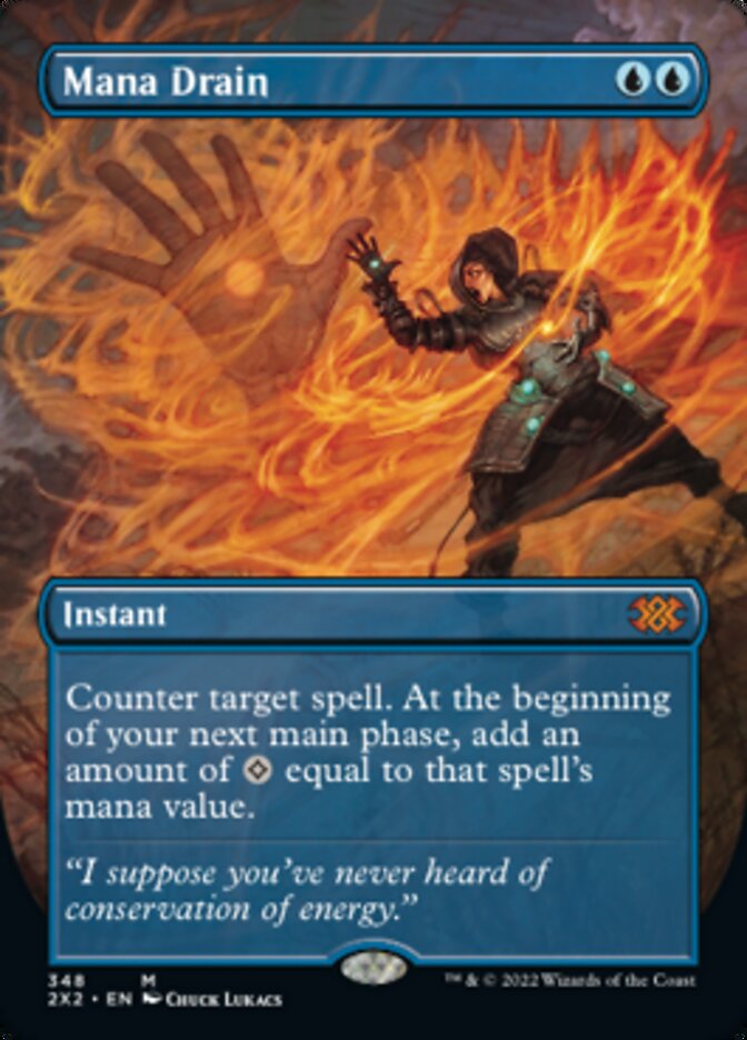 Mana Drain (Borderless Alternate Art) [Double Masters 2022] | Game Master's Emporium (The New GME)