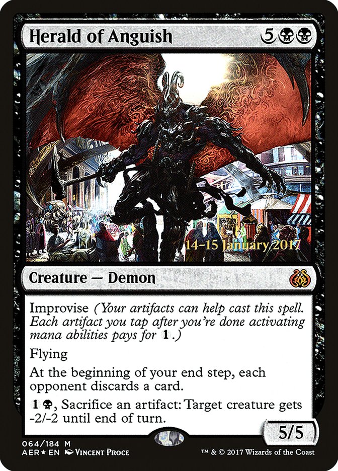 Herald of Anguish [Aether Revolt Prerelease Promos] | Game Master's Emporium (The New GME)