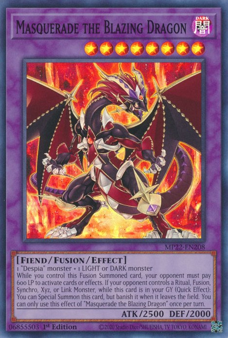 Masquerade the Blazing Dragon [MP22-EN208] Super Rare | Game Master's Emporium (The New GME)