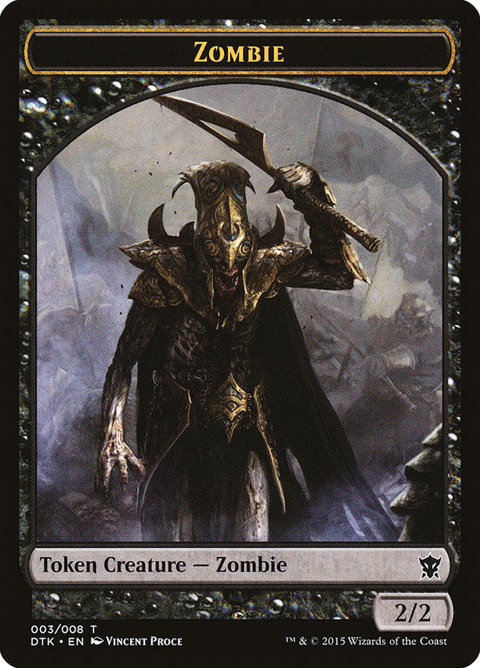 Zombie Token [Dragons of Tarkir Tokens] | Game Master's Emporium (The New GME)