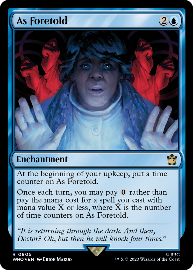 As Foretold (Surge Foil) [Doctor Who] | Game Master's Emporium (The New GME)