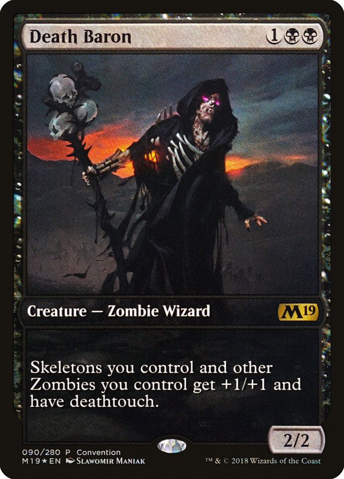 Death Baron (Convention) (Full Art) [Core Set 2019 Promos] | Game Master's Emporium (The New GME)