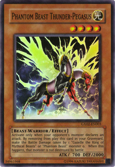 Phantom Beast Thunder-Pegasus [GX02-EN003] Super Rare | Game Master's Emporium (The New GME)