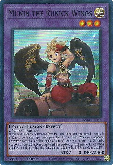Munin the Runick Wings [TAMA-EN038] Super Rare | Game Master's Emporium (The New GME)