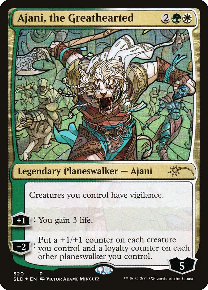 Ajani, the Greathearted (Stained Glass) [Secret Lair Drop Promos] | Game Master's Emporium (The New GME)