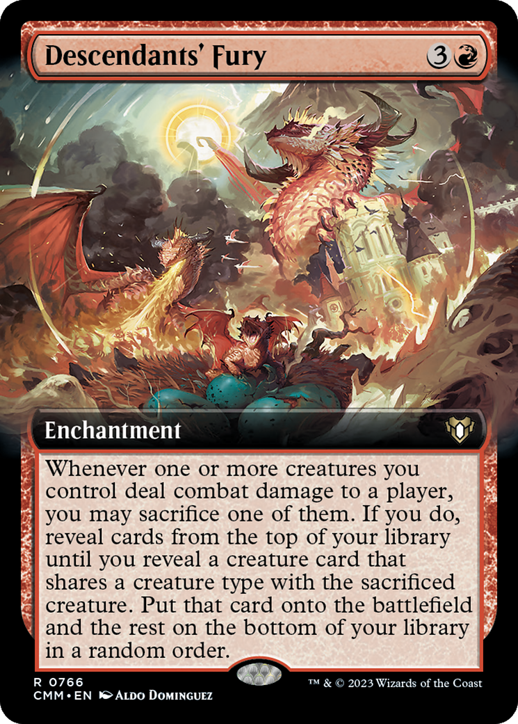 Descendants' Fury (Extended Art) [Commander Masters] | Game Master's Emporium (The New GME)