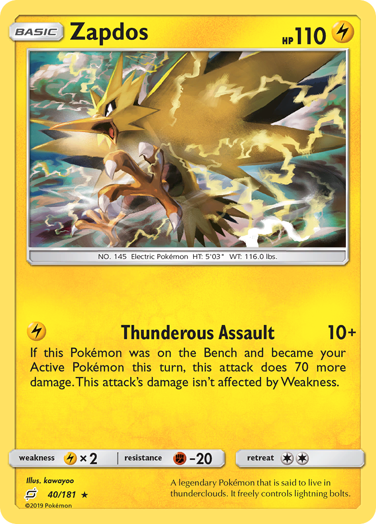 Zapdos (40/181) [Sun & Moon: Team Up] | Game Master's Emporium (The New GME)