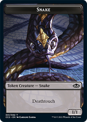 Snake // Zombie Double-Sided Token [Commander Collection: Black Tokens] | Game Master's Emporium (The New GME)