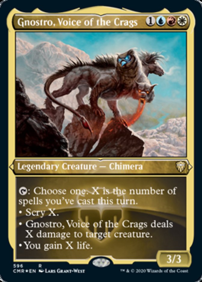 Gnostro, Voice of the Crags (Etched) [Commander Legends] | Game Master's Emporium (The New GME)