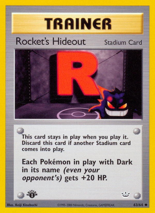 Rocket's Hideout (63/64) [Neo Revelation 1st Edition] | Game Master's Emporium (The New GME)